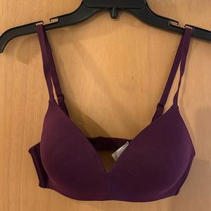 Wacoal Women’s Wire Free Bra Bralette Plum Purple Size 34C